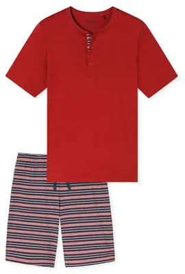 Produktbild von Schiesser Herren Pyjama Casual rot - Größe 50
