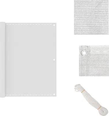 Produktbild von vidaXL Balkon-Sichtschutz Weiß 120x500 cm HDPE -  Sonnenschirme & Sonnenschutze