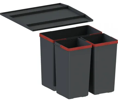 Obrázek produktu pro Franke 121.0494.150 Obdélníkový odpadkový koš černý