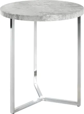 Produktbild von HAKU Beistelltisch betonoptik, chrom - MDF, Metall, B/H/T: 45x54x45 cm