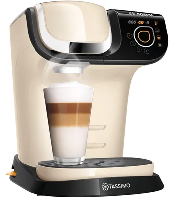 Produktbild von Bosch TAS6507, Pad-Kaffeemaschine, 1,3 l, Kaffeekapsel, 1500 W, Beige, Schwarz