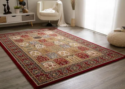 Produktbild von Steffensmeier Wohnzimmerteppich Classical Quality | Wohnzimmer | Beste Qualität | Orientalisch | Rot Felder, Größe: 200x290 cm