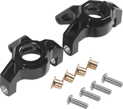 Produktbild von 2pcs Aluminiumlegierung Lenknabe Mount Achssitz für Axial RR10 90048 Wraith AR60 RC Crawler Ersatzteile schwarz