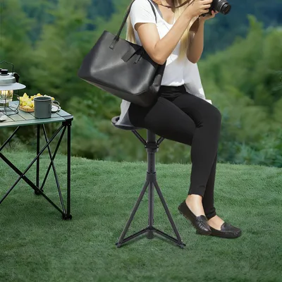 Image de Chaise de bureau réglable en hauteur, de 87 à 95 cm, hauteur d'assise de 49 à 57 cm, capacité de charge de 150 kg, repose-pieds ergonomique, sac de rangement portable