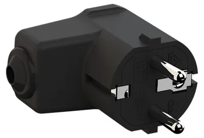 Imagen del producto de Conector angular de montaje BACHMANN, color , CEE 7/7, 2 polos con toma de tierra