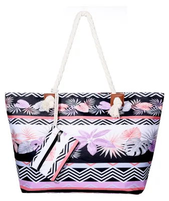 Produktbild von Omgoods – Große, wasserabweisende Strandtasche mit Reißverschluss