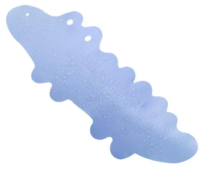 Produktbild von Badewannenmatte Kinder rutschfest 95x34.5 cm blaues Krokodil mit Saugnäpfen maschinenwaschbar