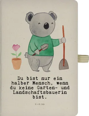 Produktbild von Mr. & Mrs. Panda Journal Garten- und Landschaftsbauerin Herz - Transparent - Geschenk, Gartenplaner, notizbuch, Schreibheft A5, Gärtnerei, Adressbuch, Heft, Spruch