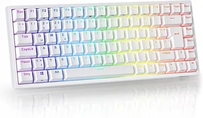 Produktbild von Royal Kludge RK84 Mechanische Gaming-Tastatur DE 75% Weiß