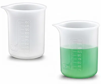 Silikon-Messbecher 150 ml mit Skala, 2 Stück
