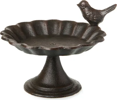 Produktbild von Annastore Vogeltränke aus Gusseisen im Vintage Look - 18,5 x 16 cm - Vogeltränke aus Eisen (Ø 18 cm/H 13 cm)