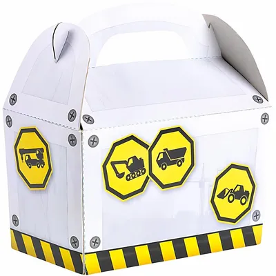 Produktbild von Amscan Geschenkboxen Serie Mitgebselbox im Werkzeugkisten-Design, 4er Set