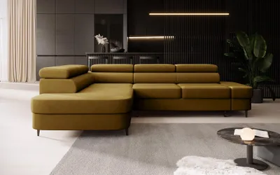 Produktbild von FurMeb24 ECKSOFA LUNA - 275 x 203 cm vena 02 - mit schlaffunktion und bettkasten - linke seite