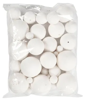 Produktbild von Creativ Company Baumwollkugeln weiß Bastelset 42 Stück Hobby