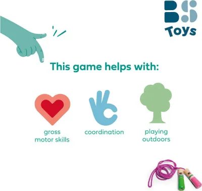 Produktbild von BS Toys Springseil Rosa, Mehrfarbig, 6 Jahr(e), Holz, China, Achtung. Nicht für Kinder unter 36 Monaten geeignet. Lange Schnur. Strangulationsgefahr., 36 mm