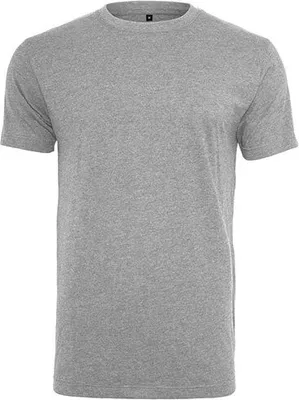 Produktbild von Build Your Brand BY004 | Round Neck Herren T-Shirt - Farbe: Heather Grey - Größe: L