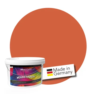 Produktbild von WALLCOVER Wandfarbe Orange Hochdeckend Klasse 1 Matt 2,5L für 20 m²