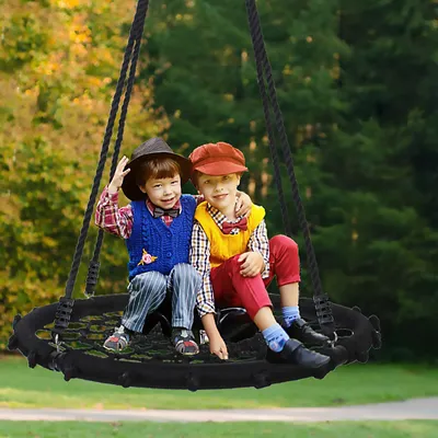 Produktbild von Yorbay Nestschaukel Ø 100cm Tellerschaukel 200kg Tragkraft für Kinder und Erwachsene Baumschaukel für Outdoor Garten