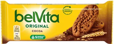 Image de Belvita Biscuits aux céréales aromatisés au cacao avec morceaux de chocolat 50 g (4 pièces)