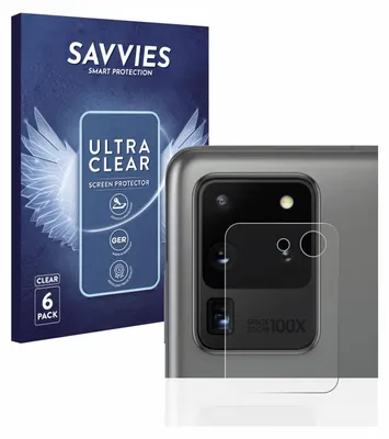 Produktbild von 6x Für Samsung Galaxy S20 Ultra (NUR Kameraschutz) Schutzfolie Savvies Displayschutz Display Schutz Folie Klar Transparent