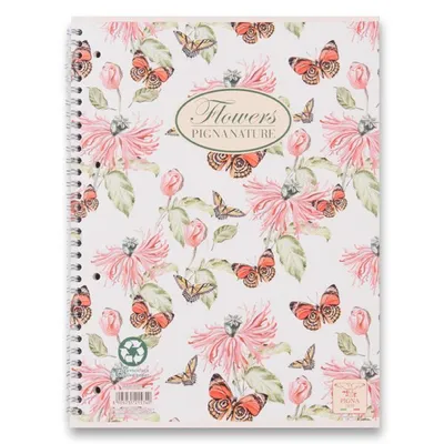 Produktbild von Spirál.blok A4 lin Pigna Nature Flowers