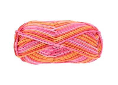 Produktbild von Lana Grossa Star print (Baumwolle), Farbe:345 - Rosa/Himbeer/Orange/Lachs