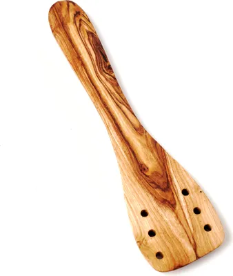Produktbild von Pfannenwender aus Olivenholz mit Löchern 30 cm