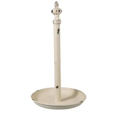 Produktbild von Clayre & Eef Küchenrollenhalter Ø 20x37 cm Weiß Eisen