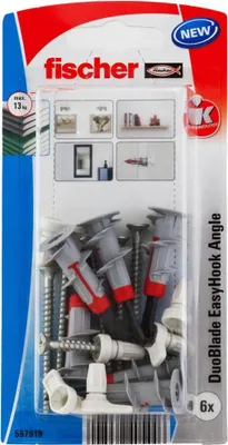 Produktbild von Fischer 557919 Schraubanker/Dübel 6 Stück(e) Schrauben- & Dübelsatz 44 mm
