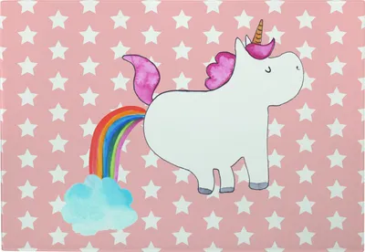 Produktbild von Mr. & Mrs. Panda Küchenbrett Einhorn Pupsen - Rot Pastell - Geschenk, Lustig, Regenbogen, schneidbrett, Vesperplatte, Brotzeitplatte, Pups, Freundin, Unicorn, Glitzer