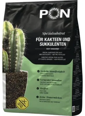 Produktbild von PON-Pflanzsubstrat CACTUSPON 3 Liter | für Kakteen und Sukkulenten | toffrei und ohne Düngemittel | 13974