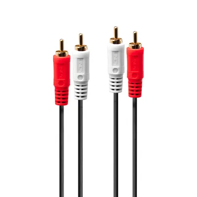 Produktbild von LINDY Audiokabel 1m 2xRCA 2xRCA (Chinch) m/m vergoldet