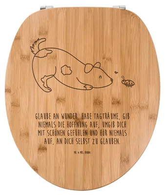 Produktbild von Mr. & Mrs. Panda Toilettendeckel Hund Marienkäfer - Transparent - Geschenk, Toilettenbrille, Hunde, WC Sitz, Hundebesitzer, Mischlinghund, Brille, Zuversichtlich, bambus