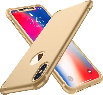 Produktbild von Hülle für iPhone XS MAX 6,5 Zoll, gehärtetes Glas, Gold