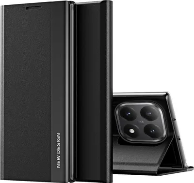 Produktbild von Kunstleder Hülle für Xiaomi 15T Flip Magnet Adsorption & Standfunktion Schwarz