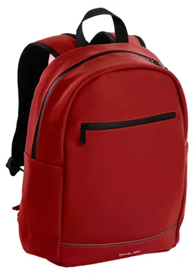 Produktbild von Daniel Ray Rucksack Montgomery aus matten Polyurethan- Tasche mit gepolsterten Laptopfach in China Red