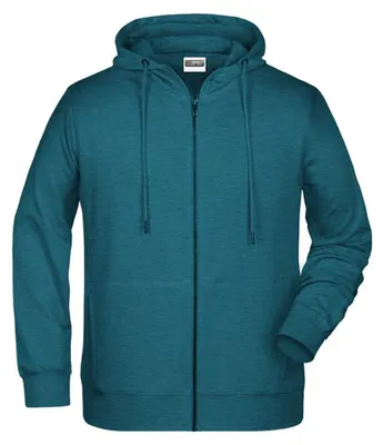 Immagine prodotto di James and Nicholson - Felpa con cappuccio e zip integrale da uomo LT5897 (S) (benzina screziata)