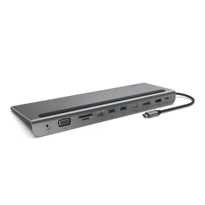 Produktbild von Belkin INC004BTSGY, Kabelgebunden, USB 3.2 Gen 1 (3.1 Gen 1) Type-C, 100 W, 3,5 mm, 1000 Mbit/s, Schwarz, Grau