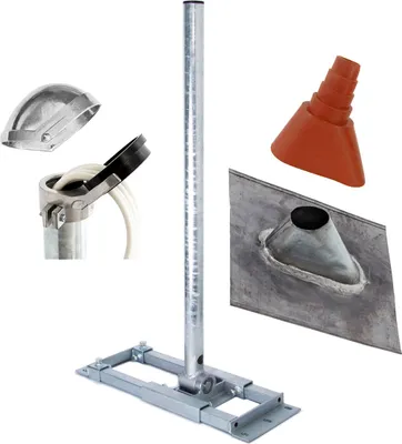 Produktbild von PremiumX DELUXE X130-48 SAT Dachsparrenhalter 130cm Mast Dachabdeckung rot