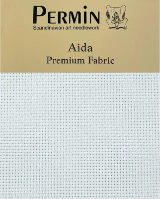 Immagine prodotto di Permin Precut, confezione da 16 pezzi, Aida 355, colore 352 (blu islandese), tessuto per ricamo a punto croce, 43x50 cm