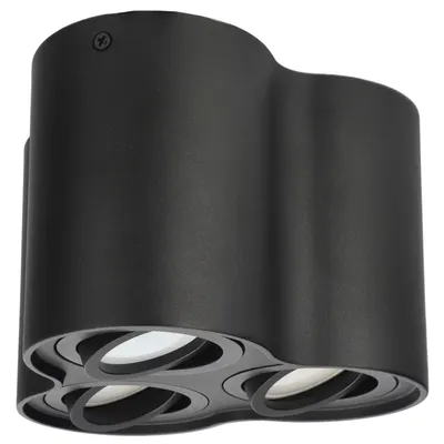Produktbild von Reflektor natynkowy Oświetlenie natynkowe SKAND 3 BLACK 3xGU10 Lampa sufitowa okrągła czarna potrójna EDO777107 EDO