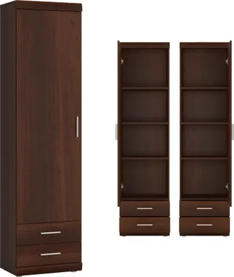 Produktbild von Schrank Wohnzimmer schmal 50 cm Nussbaum IMPERIA-129