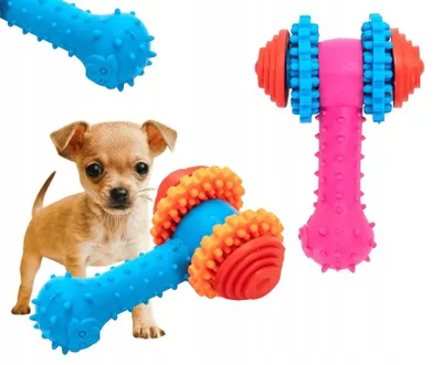 Imagen del producto de Nobleza, mordedor de goma para perros y cachorros, ideal para la limpieza dental, 10 cm