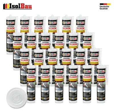 Isolbau Aquarium Silikon 24 x 300 ml Transparent Glassilikon dauerelastisch