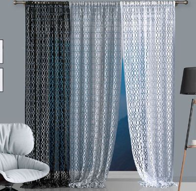 Firanka panel żakardowy Persja szer. 160 cm szary szary