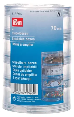 Productafbeelding van Middelgrote stapelbare bakken, 7 cm, 4 stuks