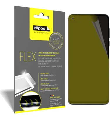 Produktbild von 2x Schutzfolie für Motorola Moto G Stylus (2021) Folie, 100% Displayabdeckung, dipos Flex