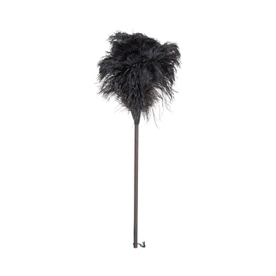 Produktbild von Redecker Straußenwedel mit schwarzem Griff, 80 cm