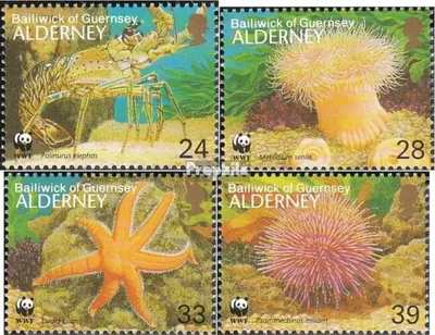 Produktbild von Briefmarken GB - Alderney 1993 Mi 61-64 (kompl.Ausg.) postfrisch Naturschutz