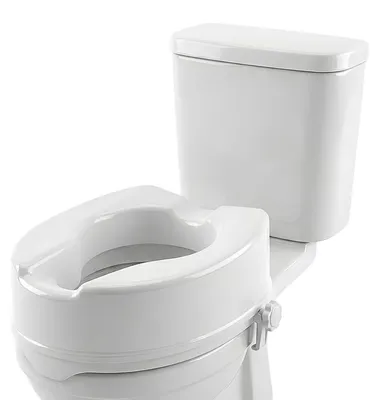 Zdjęcie produktu dla Podwyższenie toalety bez pokrywy - Regulowana wysokość - 10 cm - Kolor tytanowy - Z podłokietnikami
